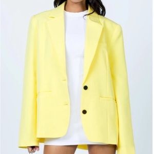 Princess Polly Lioness Lion's Den Yellow Oversized Blazer S